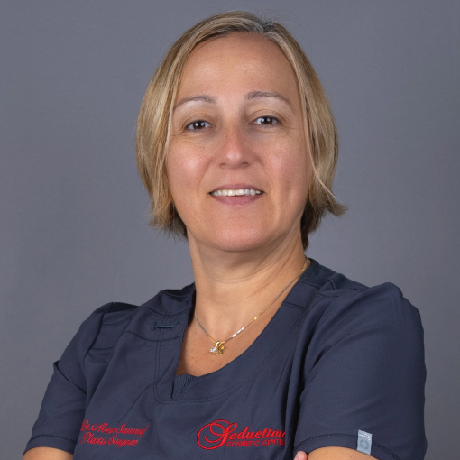 Headshot Photograph of Dr Abeer Sawwaf Plastic Surgeon Miami. | Seduction Cosmetic Center.